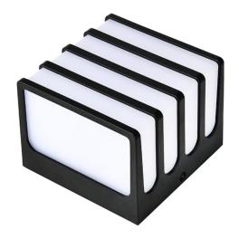 Aplica Perete Led Cube-G, 8W 770Lm, IP65 4200K Neagra