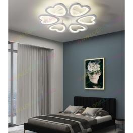 Lustra Led Heart Beat, Cu 6 Brate Si Telecomanda, Intensitate Reglabila 3000K/4000K/6500K, 168W