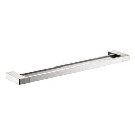 Suport de prosop dublu Minimal Shelf, din alama, cu 2 braturi fixe,crom