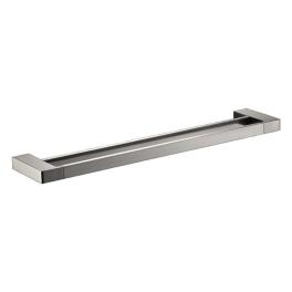 Suport de prosop dublu Minimal Shelf, din alama, cu 2 braturi fixe,gri