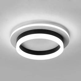 Aplica Led Rotunda Alb cu Negru, 16W