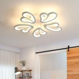 Lustra Led Butterfly 110W, 5 brate, Telecomanda si Intensitate Reglabila