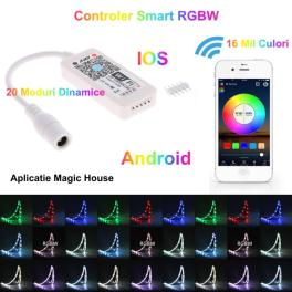 Mini controller banda led RGBW, Smart cu QR si WIFI 5-24V