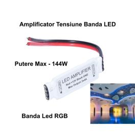 Mini amplificator banda led RGB cu fire