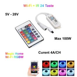 Controller banda led RGBW, Smart Magic cu telecomanda 24 taste si QR 