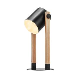 Lampa de masa D001T-1H-1xE27 Wooden, max 1x23W