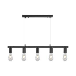 Lustra suspendata cu 5 dulii negre G006S-5H-5xE27, liniar max 5x23W