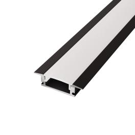 Profil Banda led incastrat Aluminiu, 2M, Negru, geam mat BY39-00621