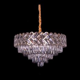 Candelabru Crystal Elegance 500, iluminat modern, E14, gri cu auriu