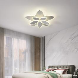 Lustra LED Flower Concept 1, cu telecomanda, 90W, alb, cu trei tipuri de lumina, intensitate reglabila