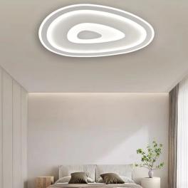 Lustra LED Abstract Lightning 2, cu telecomanda, 74W, gri, cu trei tipuri de lumina