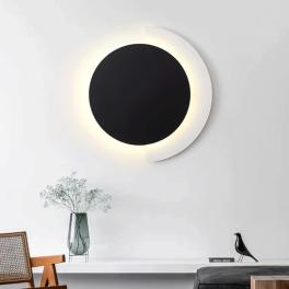 Aplica de perete Symmetrical Glow, 20W, 24cm, stil minimalist, negru