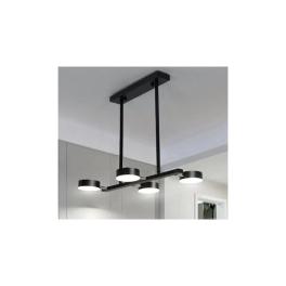 Lustra LED Black Concept 4,  suspendata,cu telecomanda, 60W, 5000lm, negru, cu trei tipuri de lumina