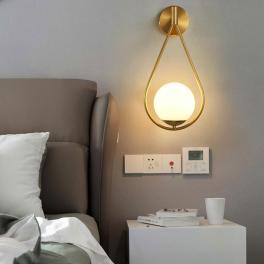 Aplica de perete Radiant Glow, stil minimalist, E27, max60W, auriu