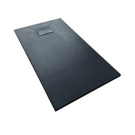 Cadita dus Essential Modern, 100x70cm, din compozit, cu sifon, negru