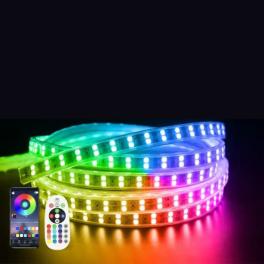 Kit banda Led RGB 20ml,  5050 120 leduri, IP65 220V, cu telecomanda inclusa