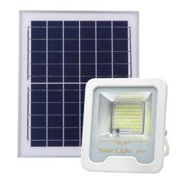 Proiector Solar Led 50W, Iluminat Perimeral, cu Panou Solar 6V 10W, Acumulator 5000mA, si Telecomanda, Alb