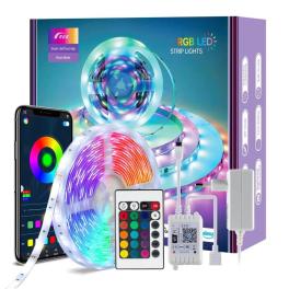 Banda Led 3528RGB 300led, 5ml cu Aplicatie Smartphone si Telecomanda