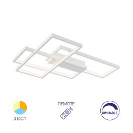 Lustra Led Nela SS2, 65W  3CCT cu Telecomanda (Alb)