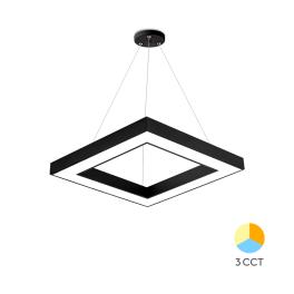 Lustra LED suspendata 36W BLADE Patrat 3CCT (Negru)