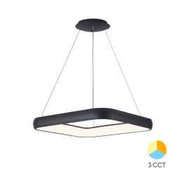 Lustra LED suspendata BELLA SQR 46W  3CCT (Negru)