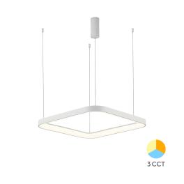 Lustra LED suspendata BELLA SQR cu 4 prinderi - 36W  3CCT (Alb)