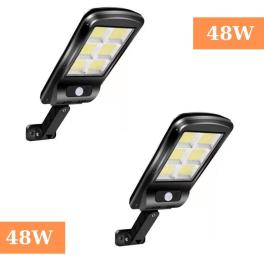 Set 2 Lampi Led Solara 48W, cu Senzor de Miscare si Telecomanda