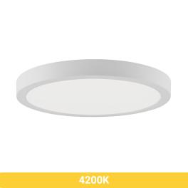 Plafoniera LED Caroline, 28W, 1960lm, rotunda, IP20,alb, design minimalist (4200K)