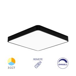 Plafoniera LED patrata 45w BLADE cu telecomanda 3CCT (Negru)