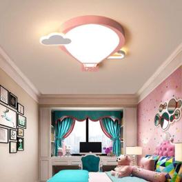 Lustra camera copil Led Cloudy Baloon Pink, 96W 50cm