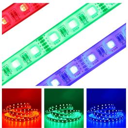 Banda Led 12V RGB SMD5050, 120leduri, IP44, 5m