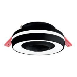 Rama spot LED Azer 1, rotunda, GU10, diametru 70mm, design modern (Negru)