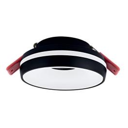 Rama spot LED Azer 3, rotunda, GU10, diametru 70mm, design modern (Negru)