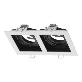 Rama spot LED Petunya 2, patrat, design modern (Alb)