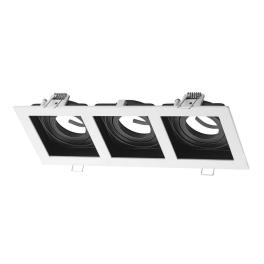 Rama spot LED Petunya 3, patrat, design modern (Alb)