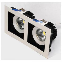 Spot Led COB, Sabrina-16, 2x8W 742Lm, Alb cu Negru Reglabil 100-240V (3000K)