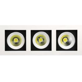 Spot Led COB, Sabrina-24, 3x8W 1113Lm, Alb cu Negru Reglabil 2700K 100-240V (3000K)