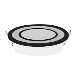 Spot LED fix, incastrat, 12W, 4200K, rotund, Carter12 (Negru)