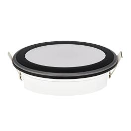 Spot LED fix, incastrat, 12W, 4200K, rotund, Parker 12 (Negru)