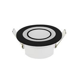 Spot LED fix, incastrat, 5W, 4200K, rotund, Carter 5 (Negru)