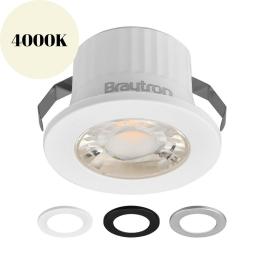 Spot Led Rotund 3W cu 3 rame IP54 38G 3 Braytron (4000K)