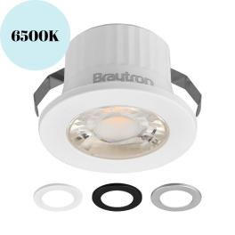 Spot Led Rotund 3W cu 3 rame IP54 38G 3 Braytron (6500K)