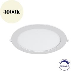 Spot Led Rotund Alb Incastrat 18W Dimabil ⌀229mm (4000K)