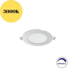 Spot Led Rotund Alb Incastrat 6W Dimabil ⌀128mm (3000K)