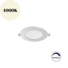 Spot Led Rotund Alb Incastrat 6W Dimabil ⌀128mm (4000K)