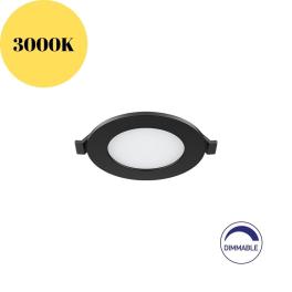 Spot Led Rotund Incastrat 4W-3000K Dimabil ⌀85 (Negru)