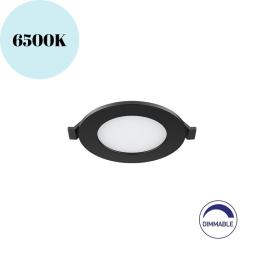 Spot Led Rotund Incastrat 4W-6500K Dimabil ⌀85 (Negru)