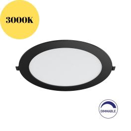 Spot Led Rotund Negru Incastrat 18W Dimabil ⌀229mm (3000K)