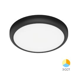 Spot Led Rotund PT+ST 20W cu 3 tipuri de lumina 3CCT (Negru)