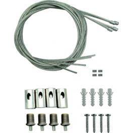 Tiranti Kit Montare Panou Led, Universal, Suspendat Fir Metalic 0,8M - Set 4fire